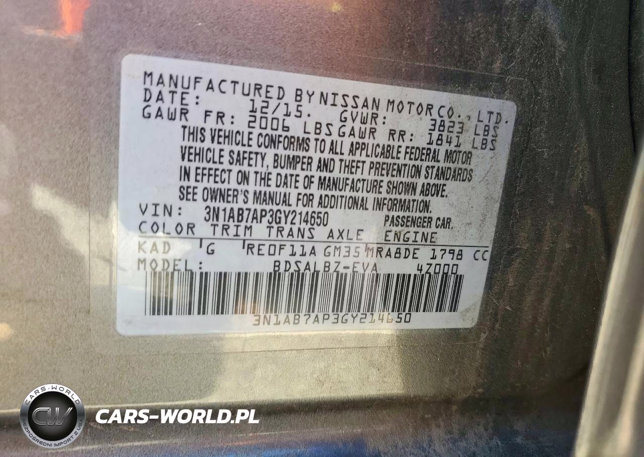 2016 Nissan Sentra S VIN:3N1AB7AP3GY214650 - 12