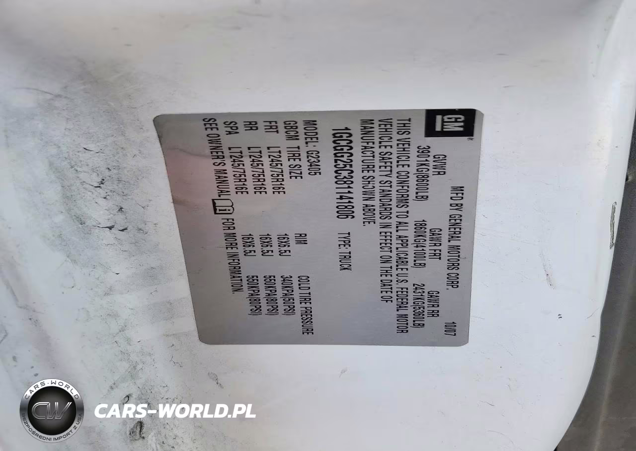 2008 Chevrolet Express VIN:1GCGG25C381141806 - 13