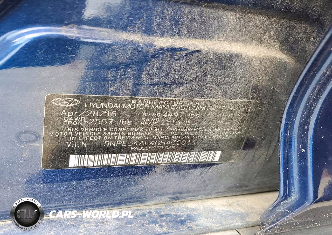 2016 Hyundai Sonata Sport VIN:5NPE34AF4GH435043 - 12