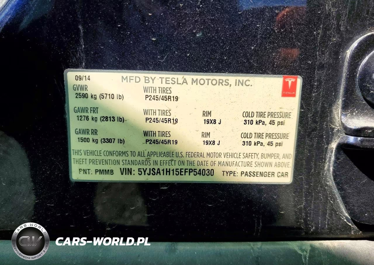 2014 Tesla Model S P85 VIN:5YJSA1H15EFP54030 - 12