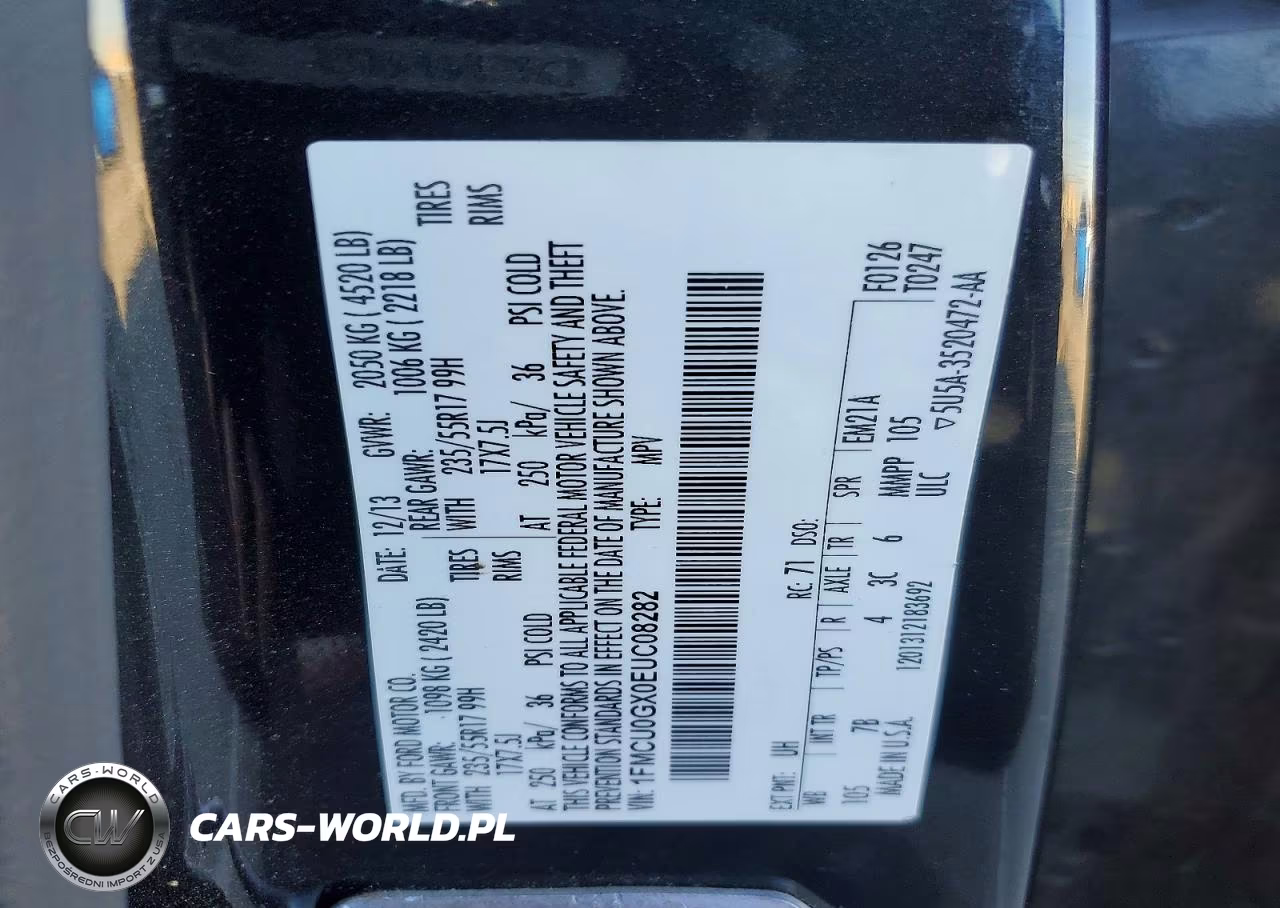 2014 Ford Escape Se VIN:1FMCU0GX0EUC08282 - 13