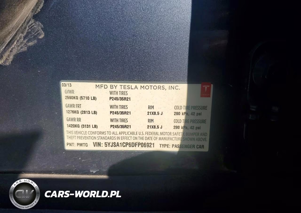 2013 Tesla Model S VIN:5YJSA1CP6DFP06921 - 12
