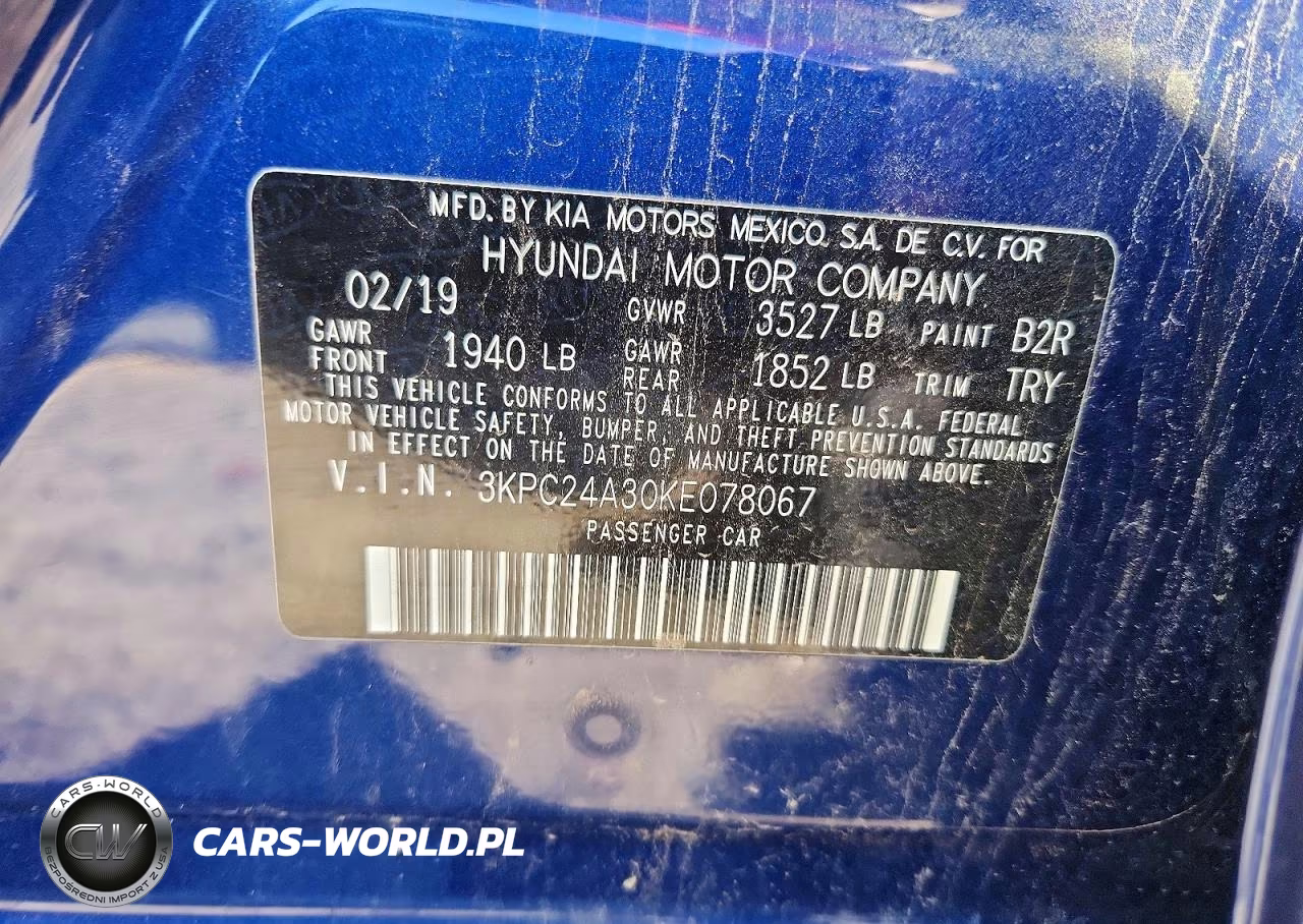 2019 Hyundai Accent Se VIN:3KPC24A30KE078067 - 12