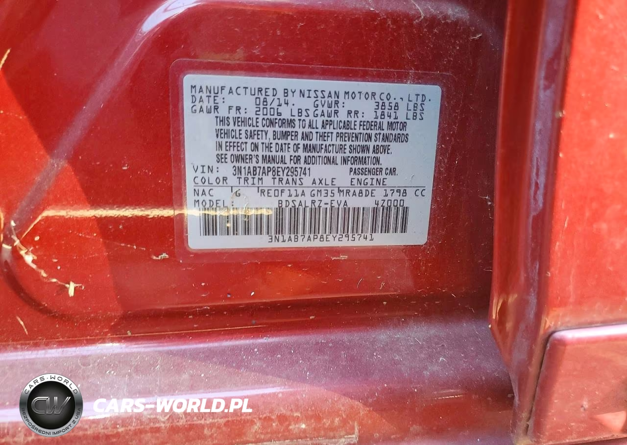 2014 Nissan Sentra Sr VIN:3N1AB7AP8EY295741 - 12