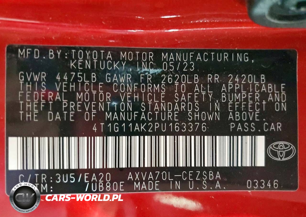 2023 TOYOTA CAMRY SE NIGHT SHADE VIN:4T1G11AK2PU163376 - 12