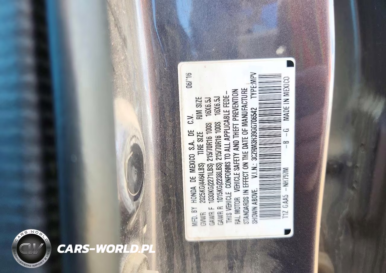 2016 Honda Cr-V Lx VIN:3CZRM3H39GG706542 - 13