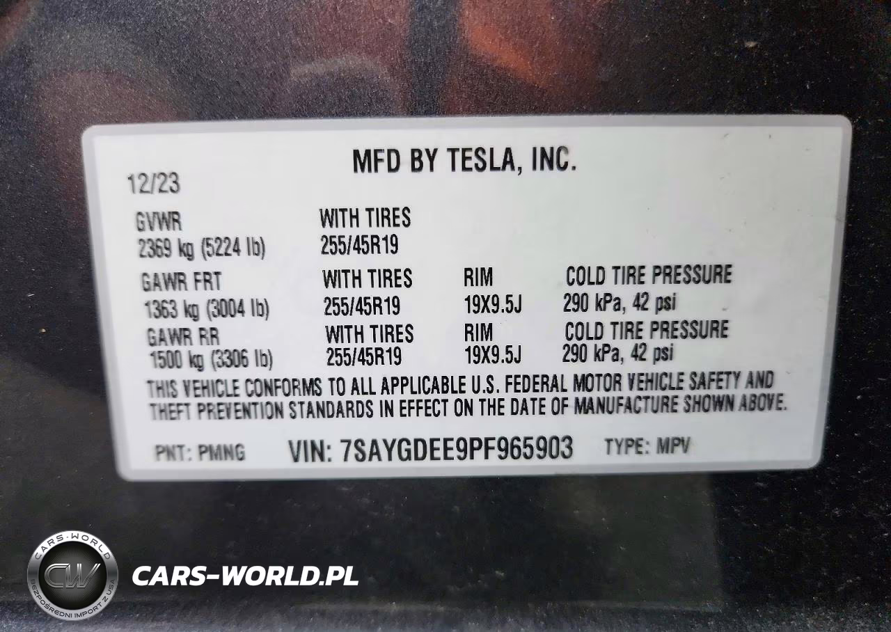 2023 Tesla Model Y VIN:7SAYGDEE9PF965903 - 14