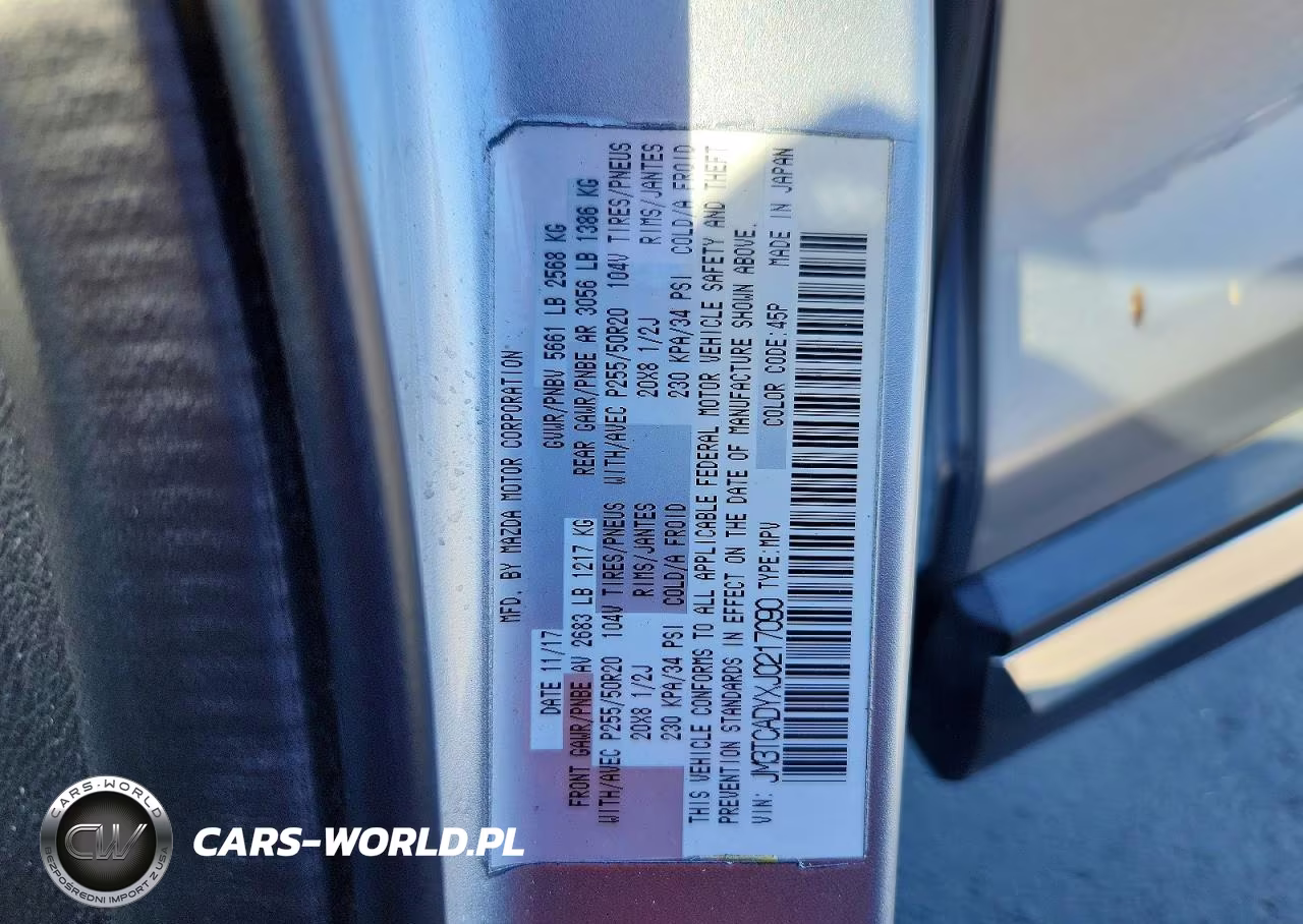 2018 Mazda Cx-9 Grand Touring VIN:JM3TCADYXJ0217090 - 13
