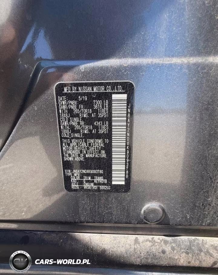 2019 Nissan Armada Sv VIN:JN8AY2NDXK9093780 - 10