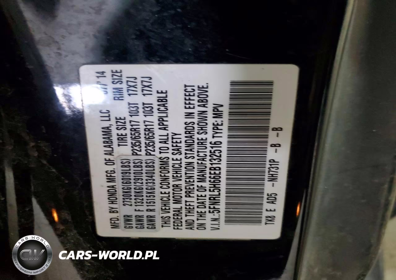 2014 Honda Odyssey Exl VIN:5FNRL5H66EB132516 - 12
