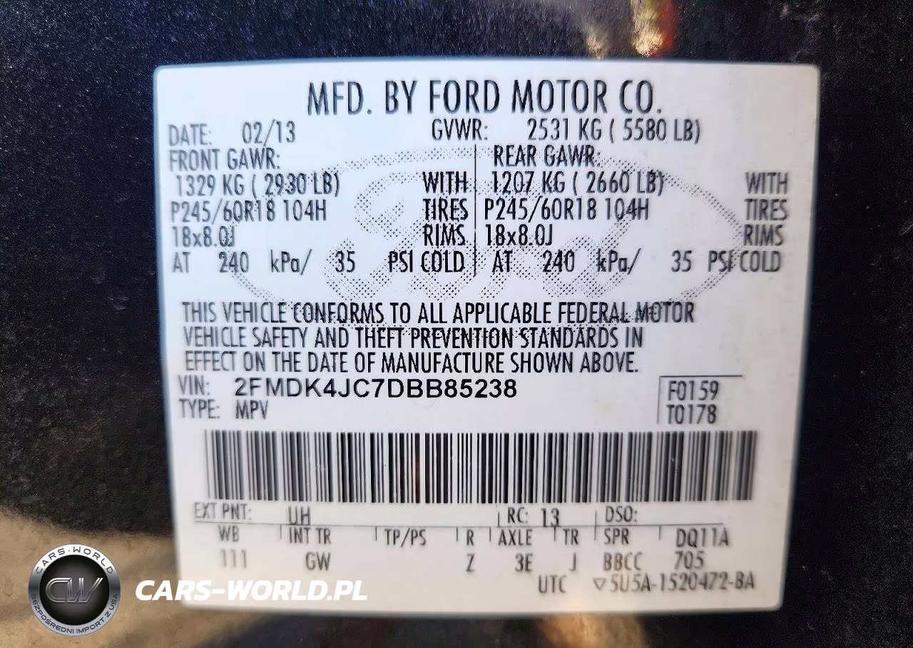 2013 Ford Edge Sel VIN:2FMDK4JC7DBB85238 - 13