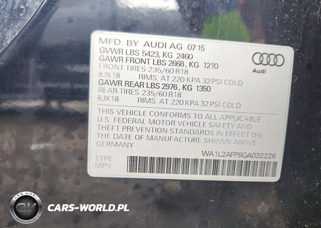 2016 Audi Q5 Premium Plus VIN:WA1L2AFP8GA032226 - 14