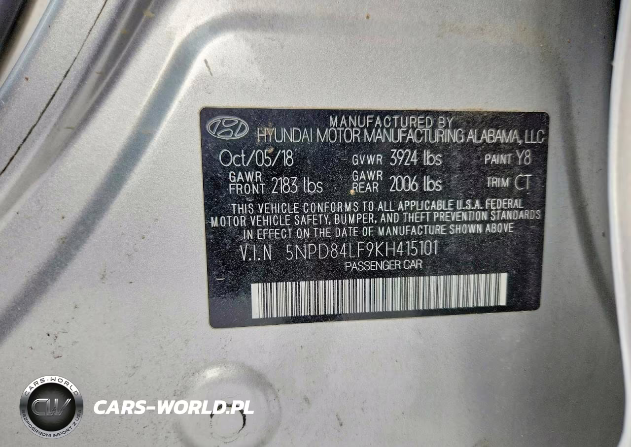 2019 Hyundai Elantra Sel VIN:5NPD84LF9KH415101 - 12