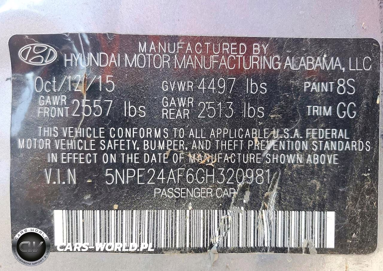 2016 Hyundai Sonata Se VIN:5NPE24AF6GH320981 - 12