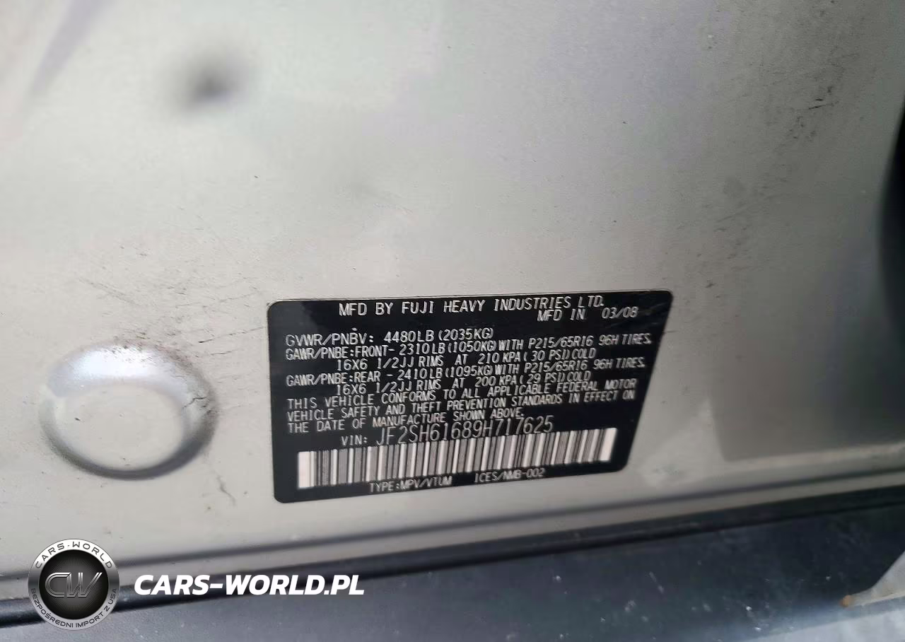 2009 Subaru Forester 2.5X VIN:JF2SH61689H717625 - 13