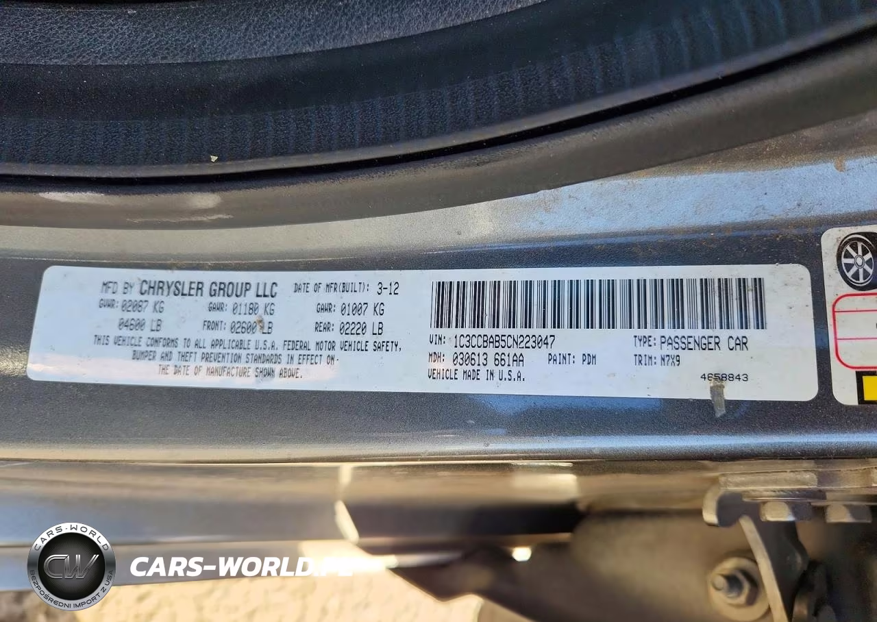 2012 Chrysler 200 Lx VIN:1C3CCBAB5CN223047 - 12