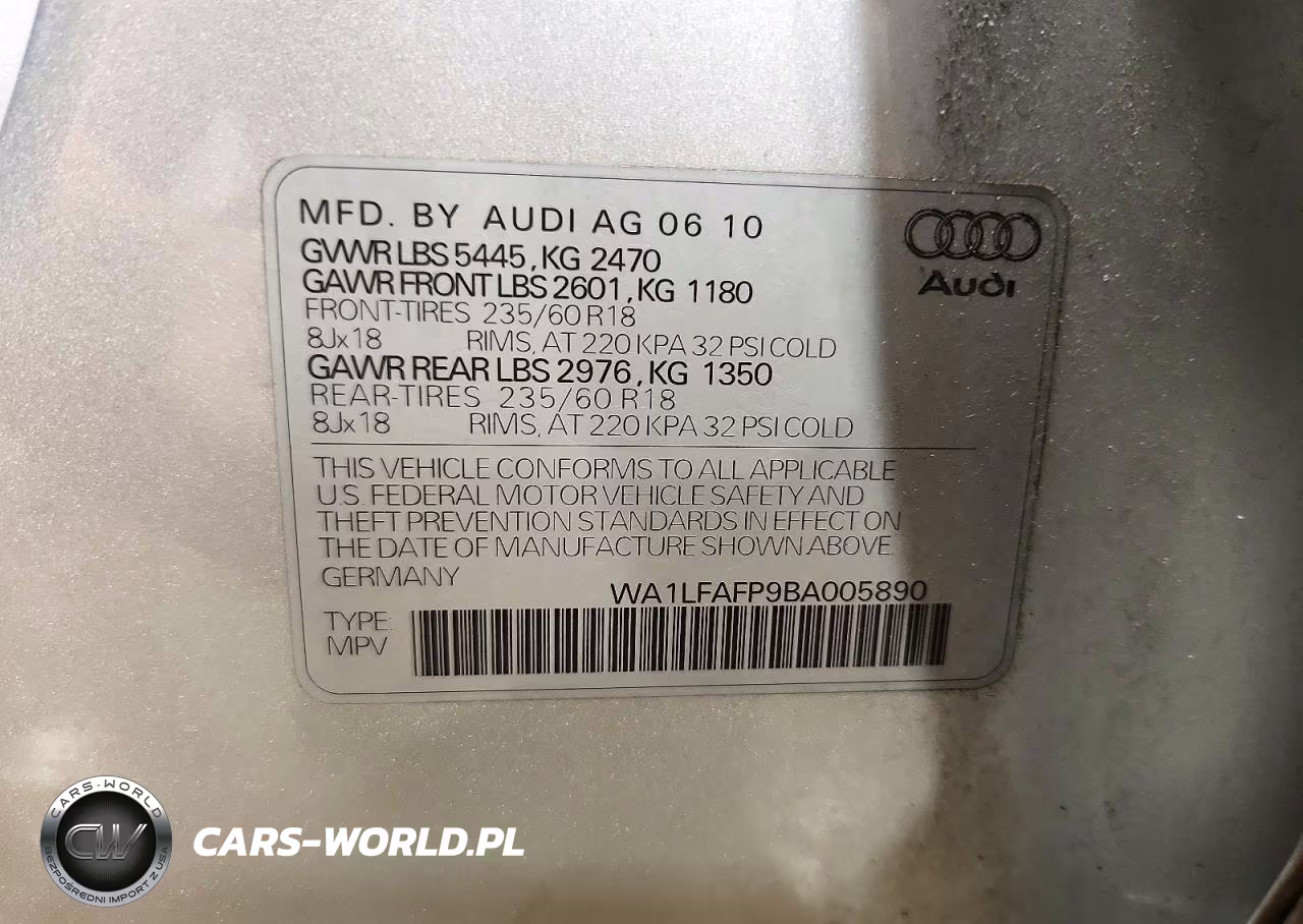 2011 Audi Q5 Premium Plus VIN:WA1LFAFP9BA005890 - 13