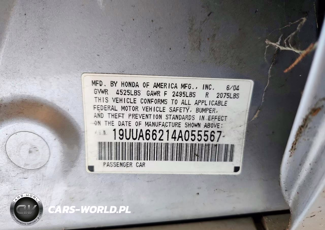 2004 Acura Tl VIN:19UUA66214A055567 - 12