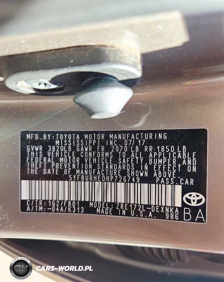 2017 Toyota Corolla Le VIN:5YFBURHE0HP726749 - 12