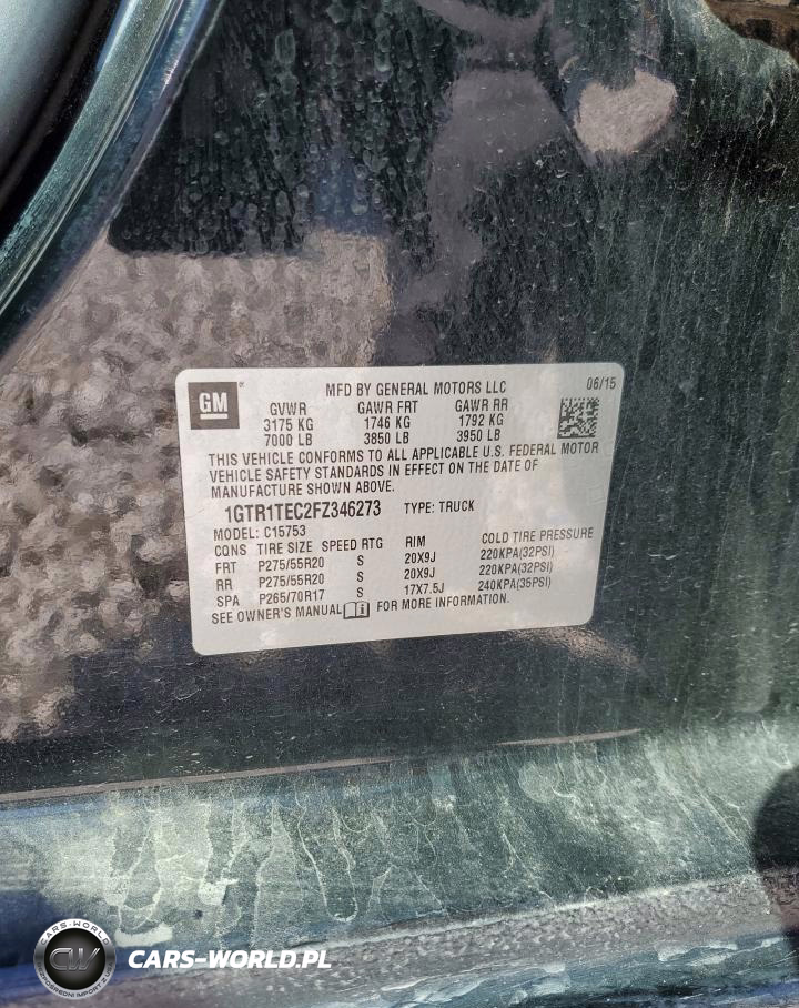 2015 GMC SIERRA C15 VIN:1GTR1TEC2FZ346273 - 12