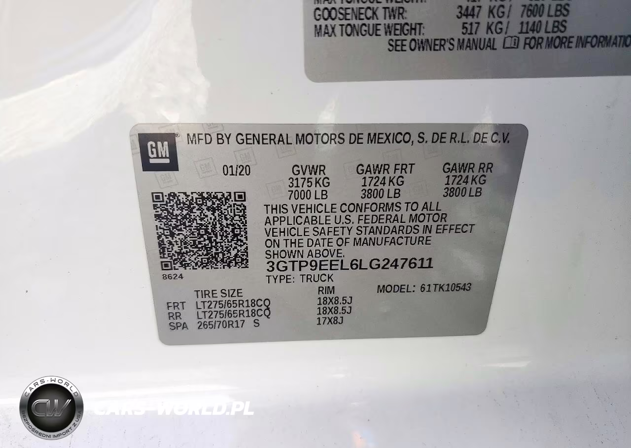 2020 GMC Sierra K1500 At4 VIN:3GTP9EEL6LG247611 - 12