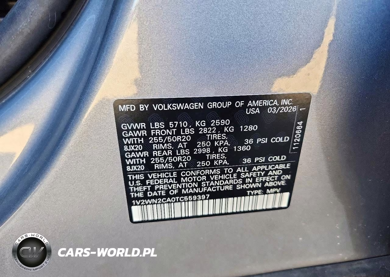 2026 Volkswagen Atlas Se VIN:1V2WN2CA0TC559397 - 13