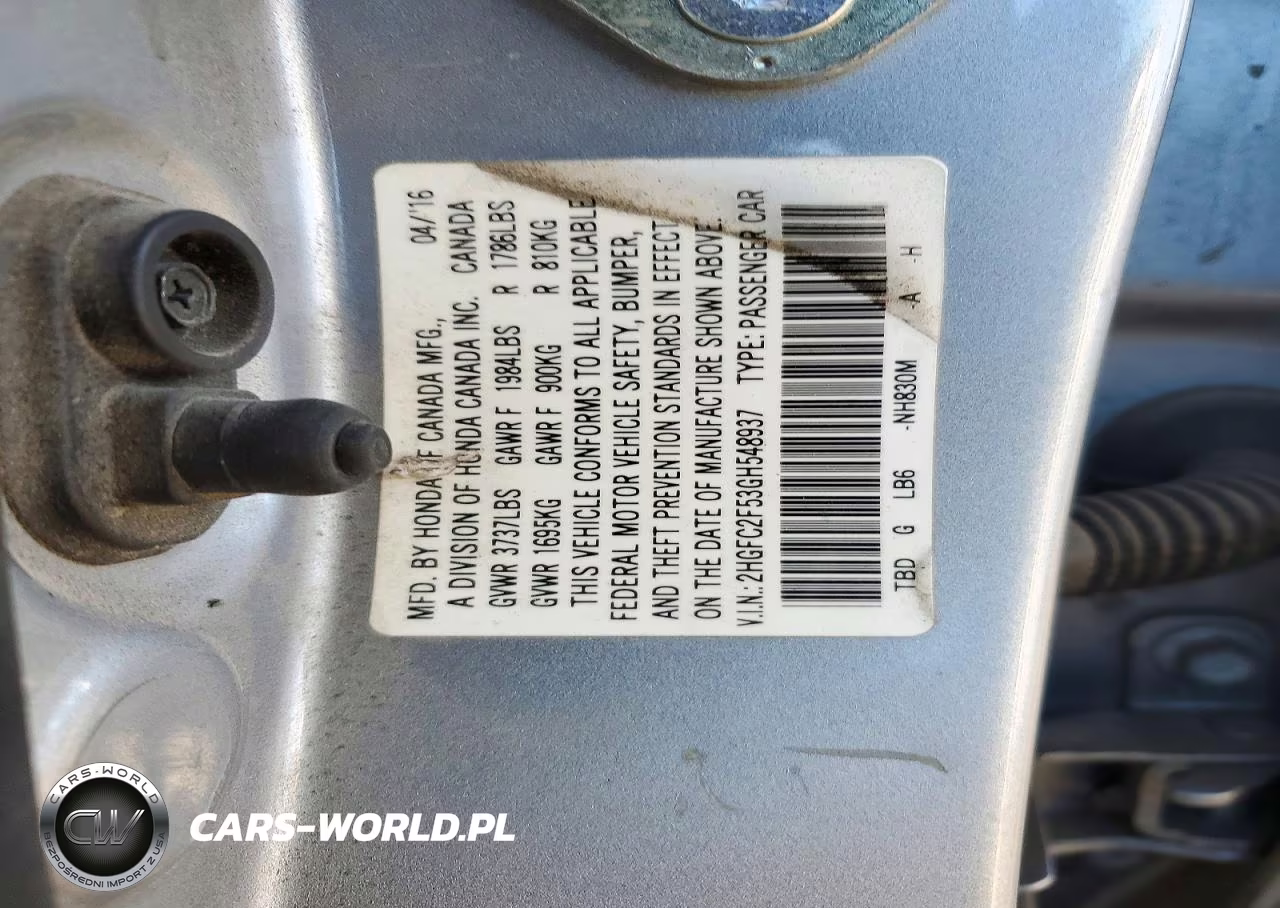 2016 Honda Civic Lx VIN:2HGFC2F53GH548937 - 13