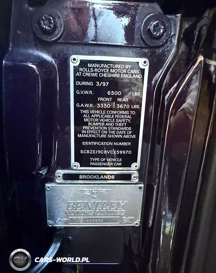 1997 Bentley Brooklands VIN:SCBZE19C8VCX59970 - 10