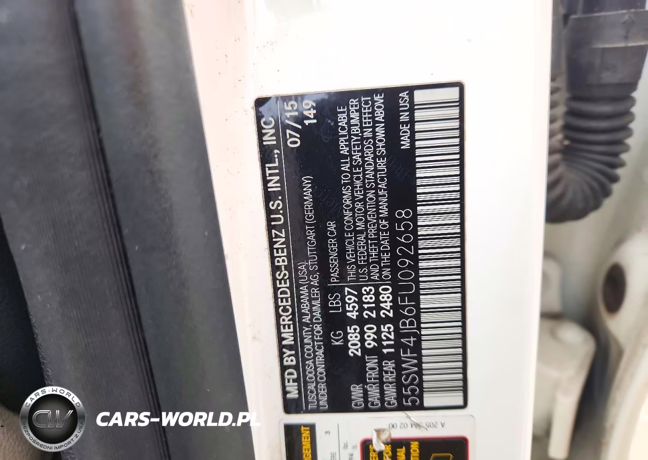 2015 Mercedes-Benz C 300 VIN:55SWF4JB6FU092658 - 12