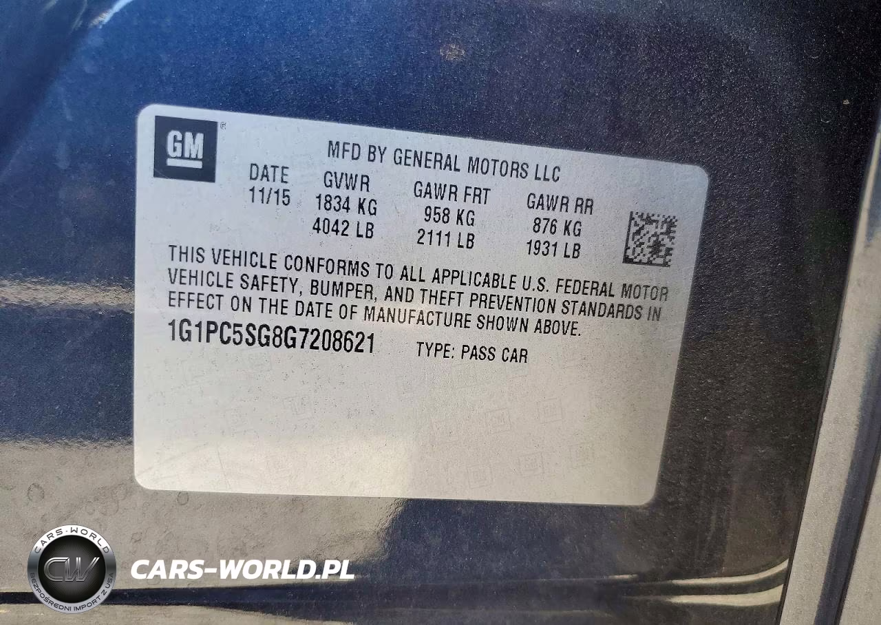 2016 Chevrolet Cruze Limited Ls VIN:1G1PC5SG8G7208621 - 12