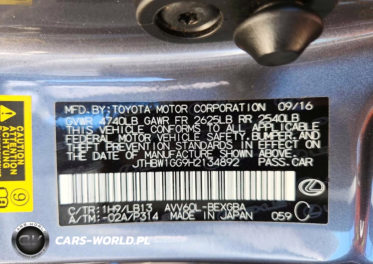 2017 Lexus Es 300H VIN:JTHBW1GG9H2134892 - 12