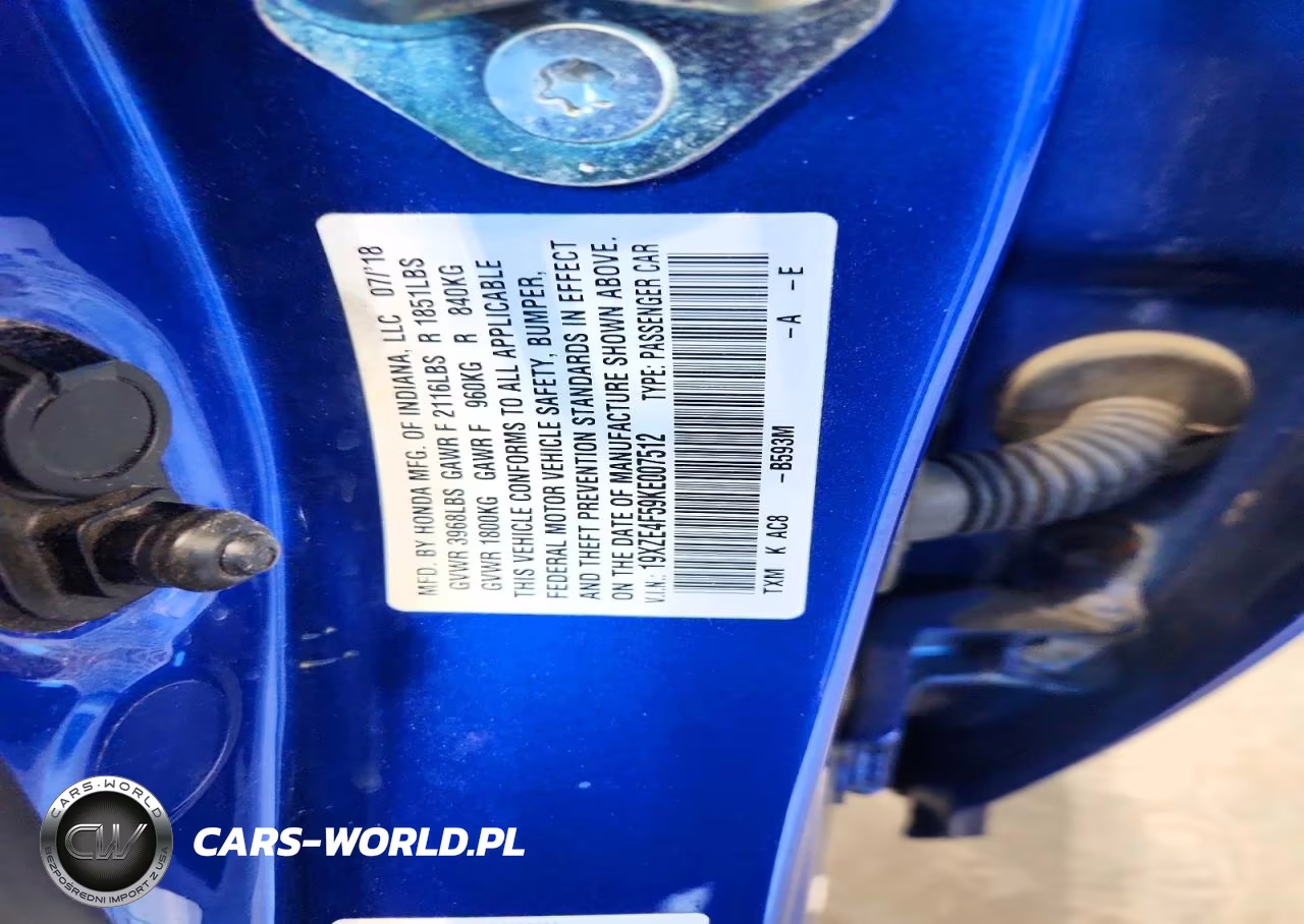 2019 Honda Insight Ex VIN:19XZE4F59KE007512 - 13