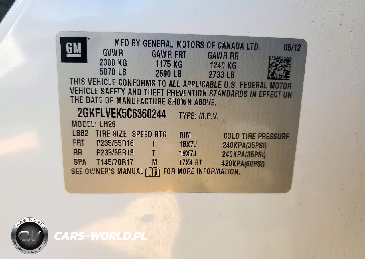 2012 GMC Terrain VIN:2GKFLVEK5C6360244 - 13