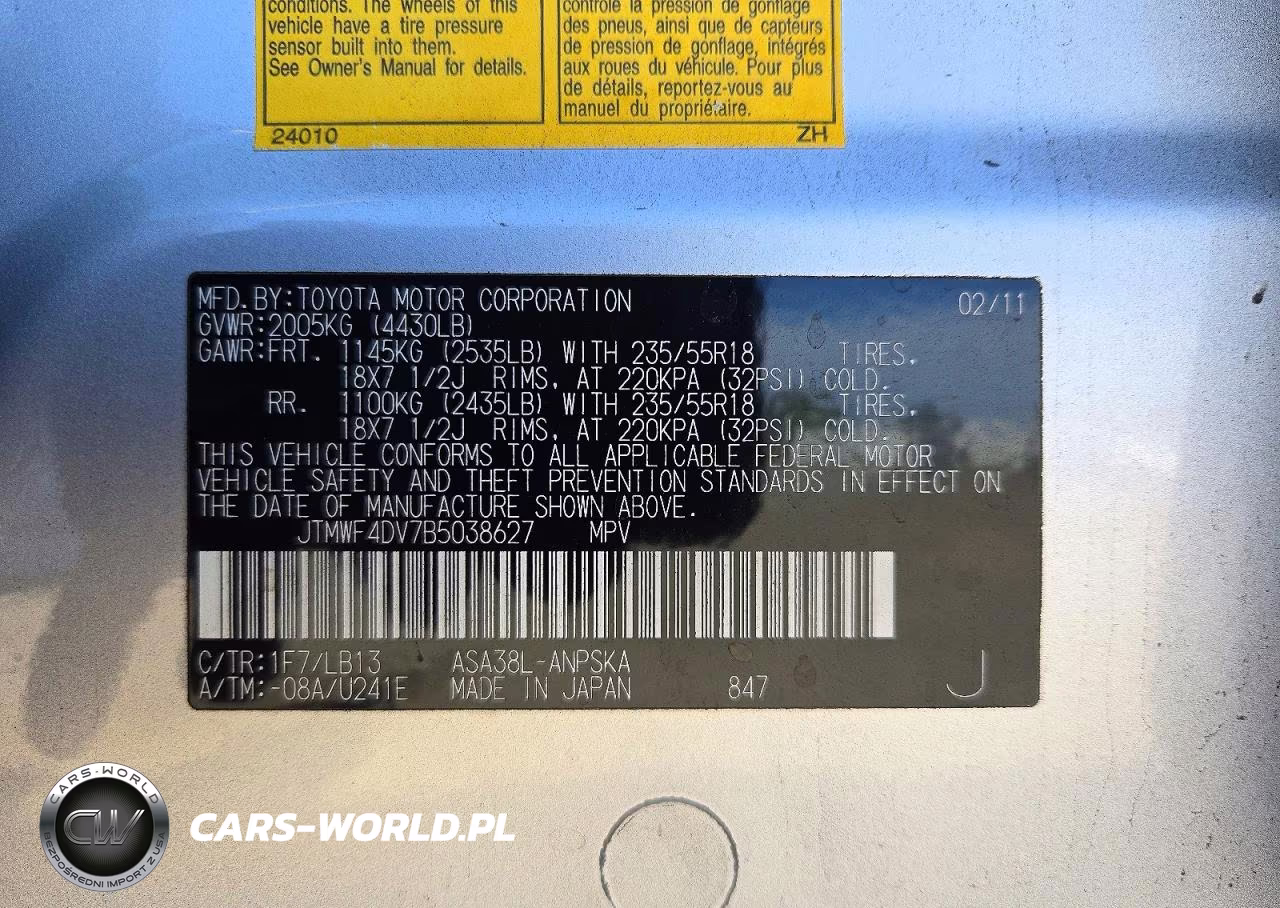 2011 Toyota Rav4 Sport VIN:JTMWF4DV7B5038627 - 13