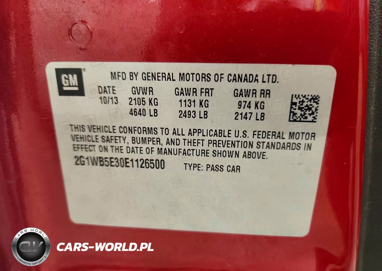 2014 Chevrolet Impala Limited Lt VIN:2G1WB5E30E1126500 - 12