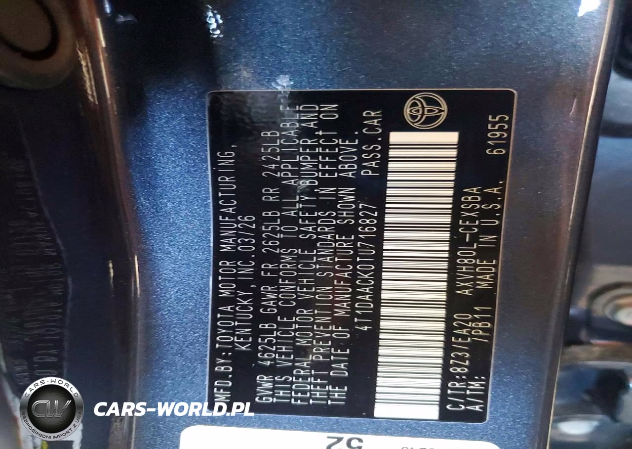 2026 Toyota Camry Se VIN:4T1DAACK0TU716827 - 12