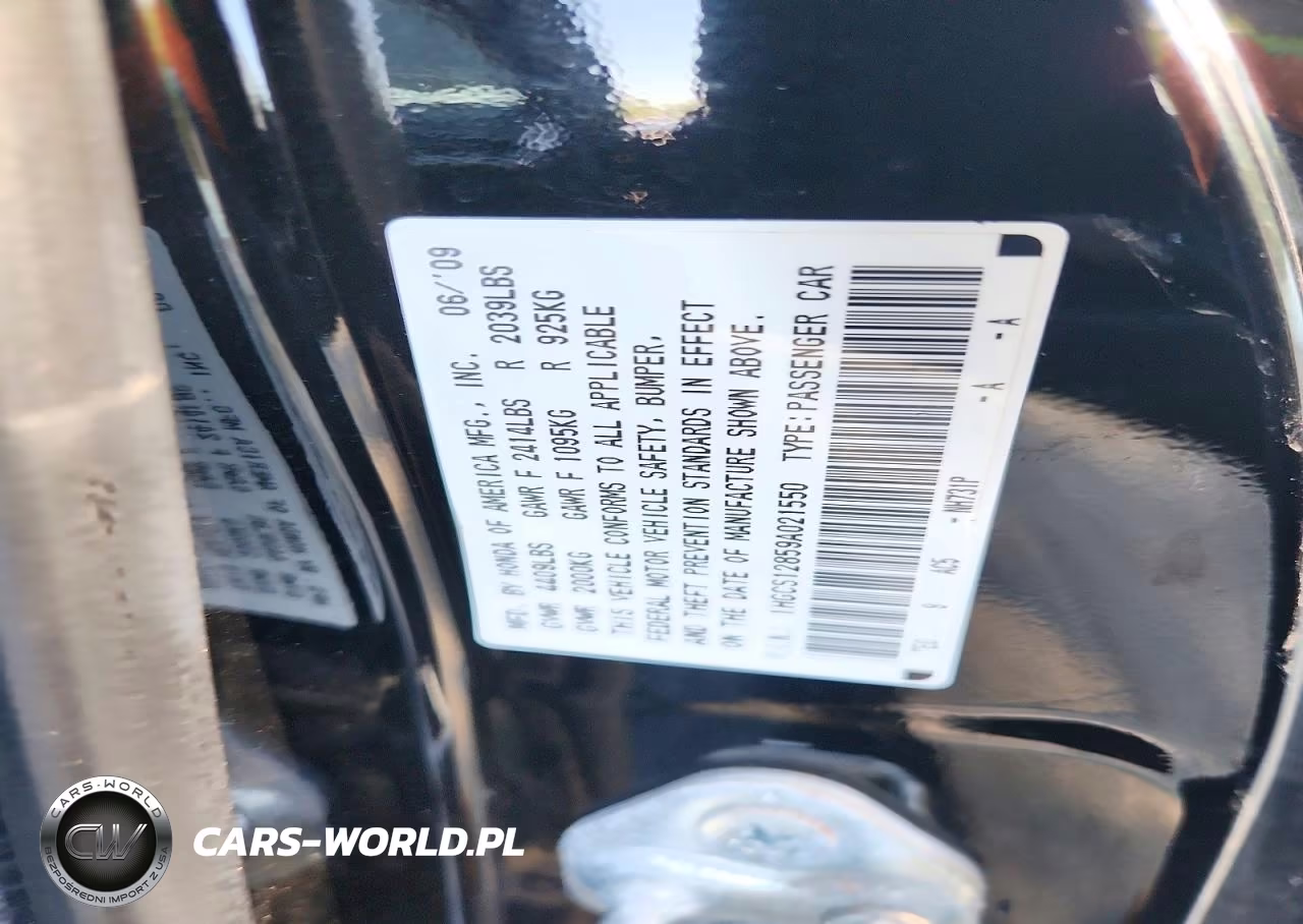 2009 Honda Accord Exl VIN:1HGCS12859A021550 - 13