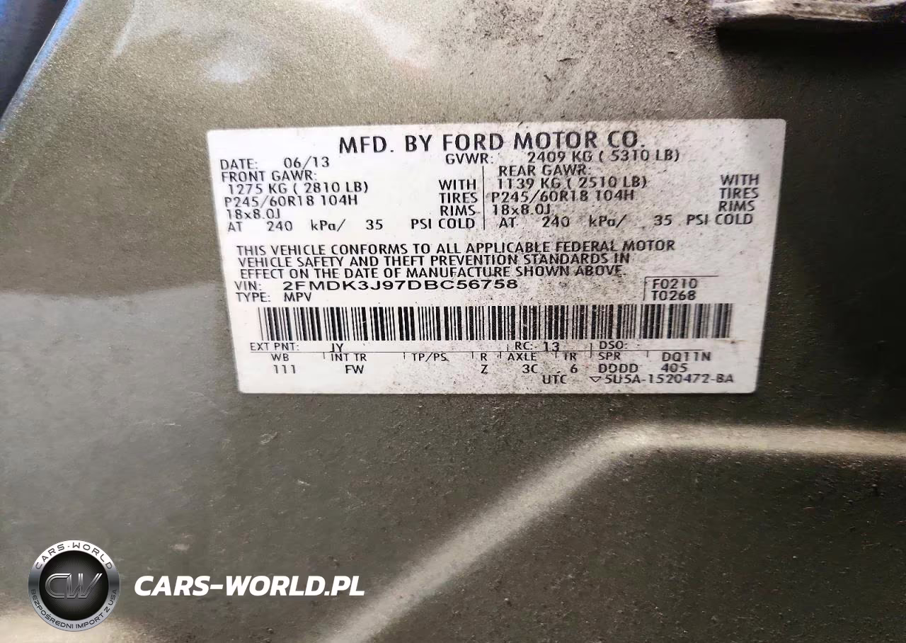 2013 Ford Edge Sel VIN:2FMDK3J97DBC56758 - 13