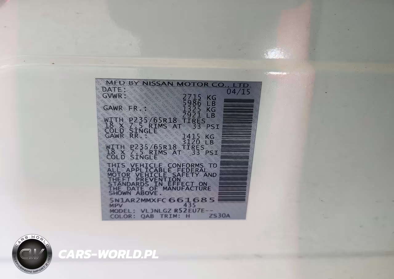 2015 Nissan Pathfinder Sl VIN:5N1AR2MMXFC661685 - 13