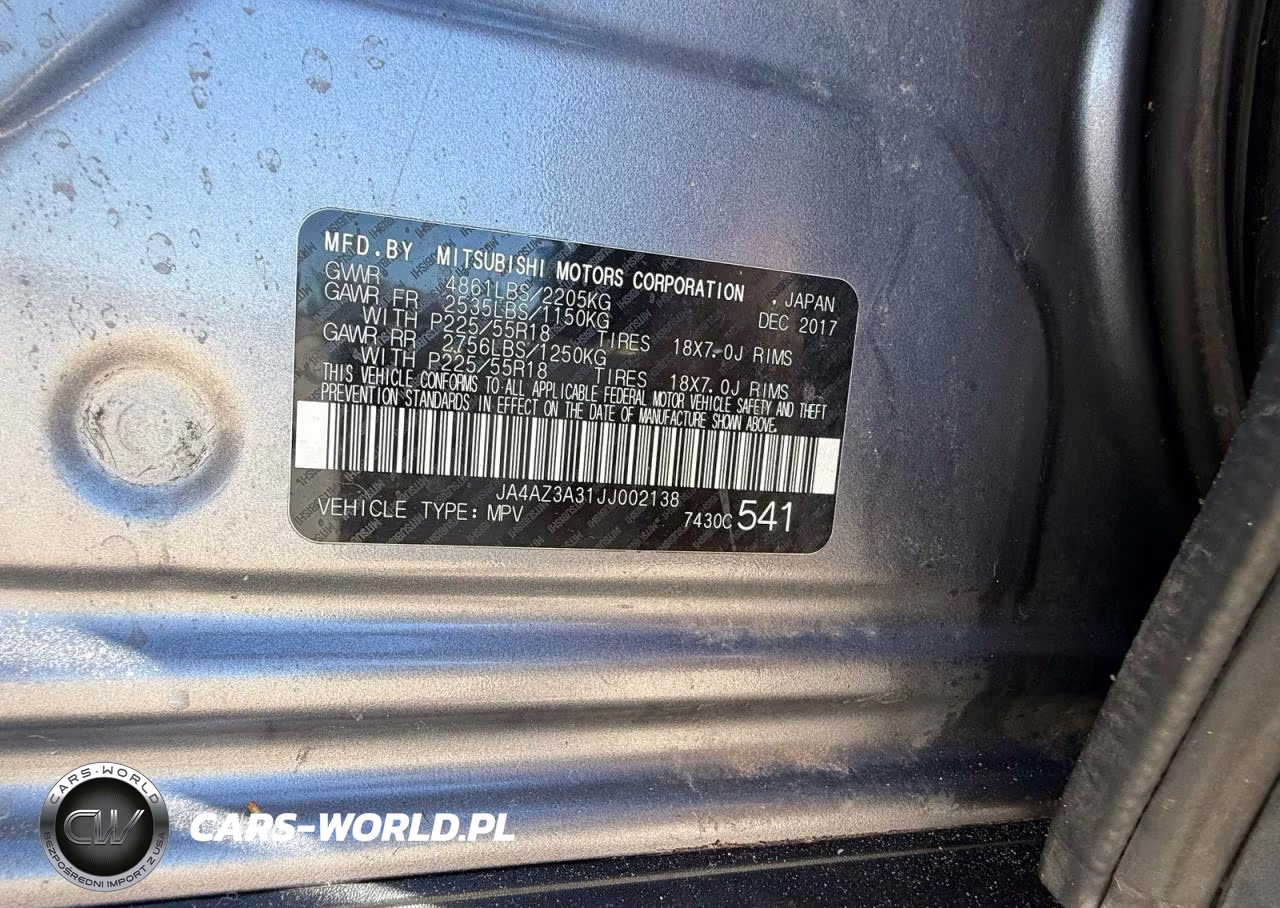 2018 Mitsubishi Outlander Se VIN:JA4AZ3A31JJ002138 - 10