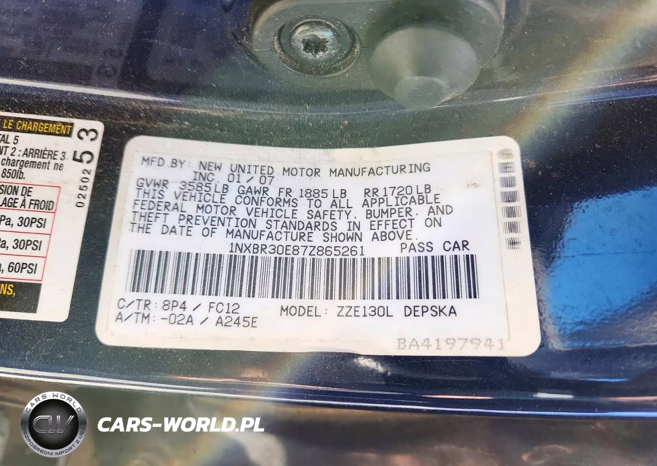 2007 Toyota Corolla S VIN:1NXBR30E87Z865261 - 13