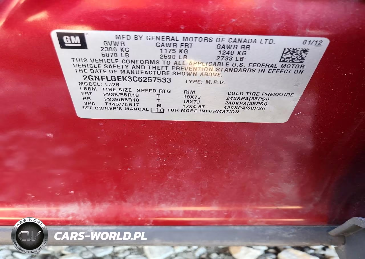 2012 Chevrolet Equinox Ltz VIN:2GNFLGEK3C6257533 - 12