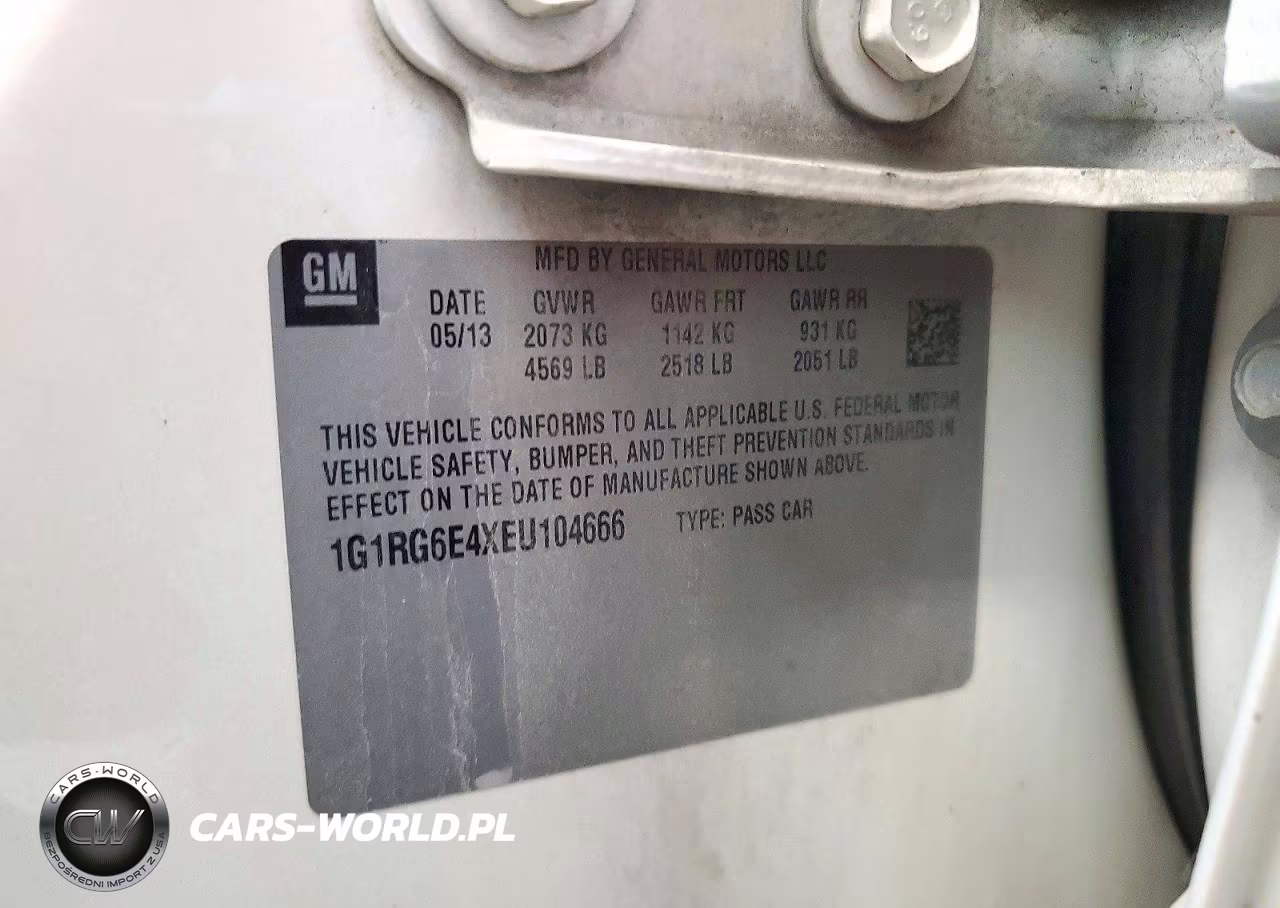 2014 Chevrolet Volt VIN:1G1RG6E4XEU104666 - 12