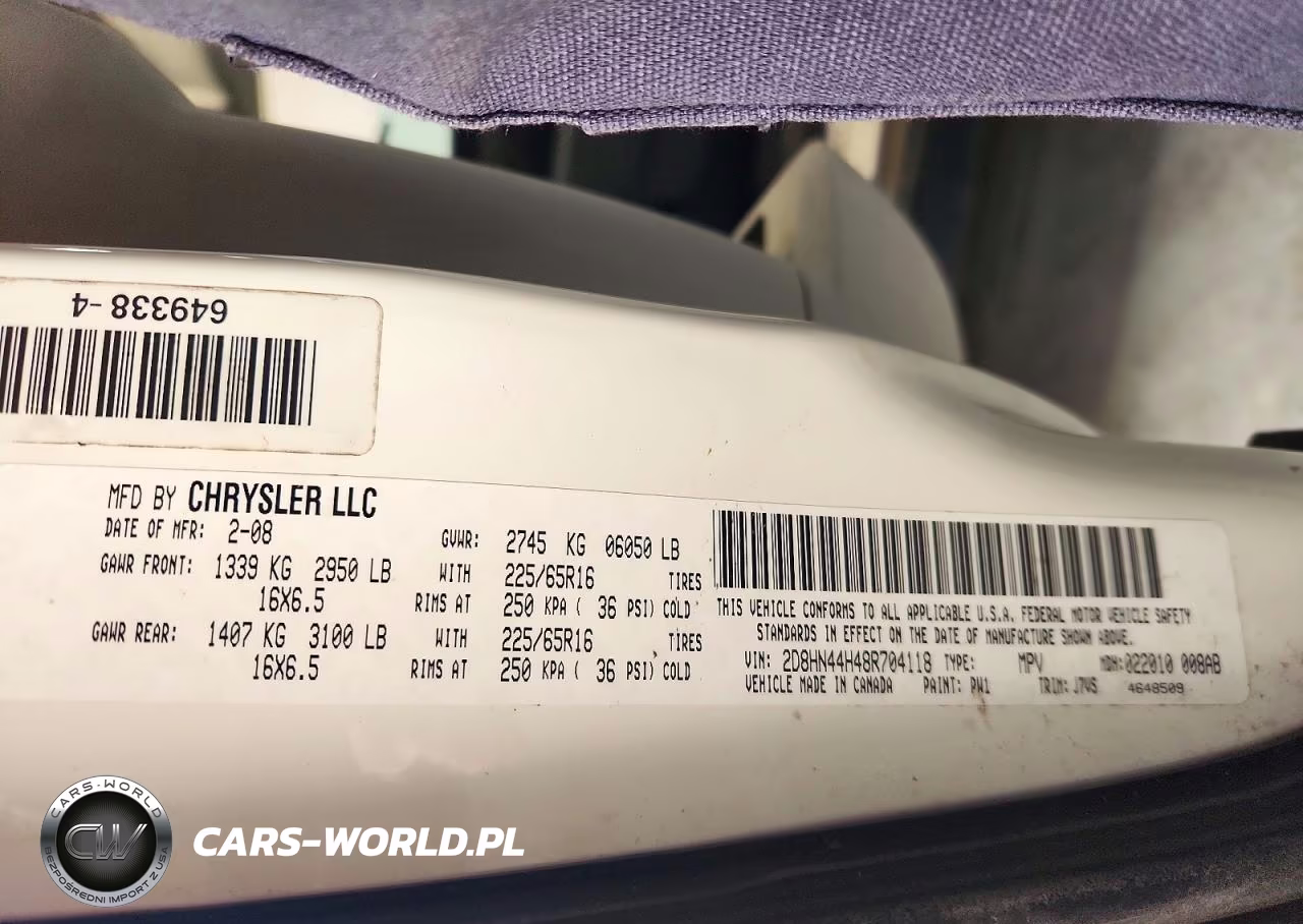 2008 Dodge Grand Caravan Se VIN:2D8HN44H48R704118 - 13