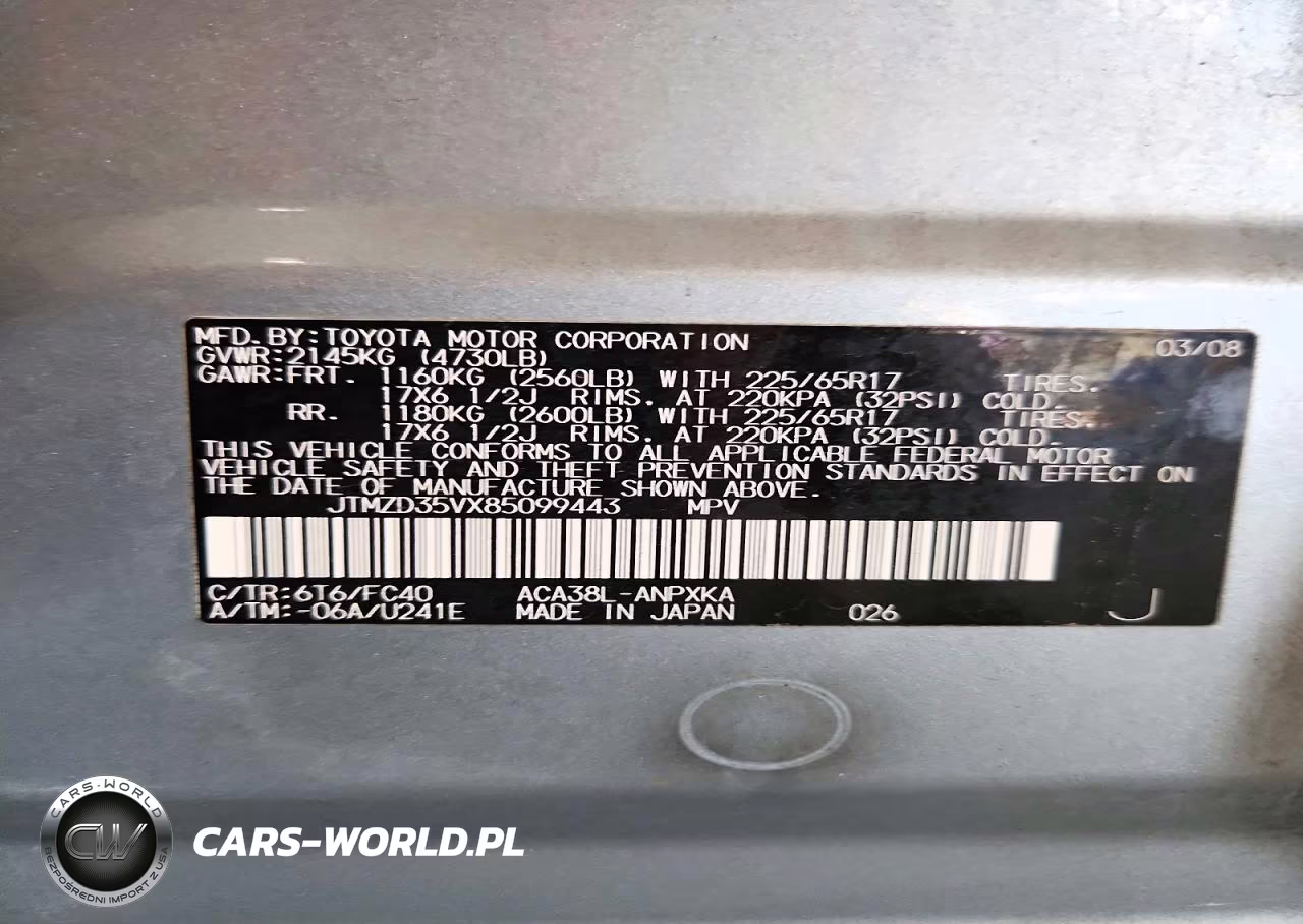 2008 Toyota Rav4 Base VIN:JTMZD35VX85099443 - 12