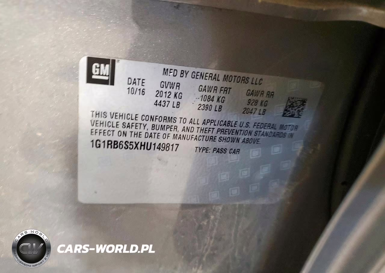 2017 Chevrolet Volt Premier VIN:1G1RB6S5XHU149817 - 12