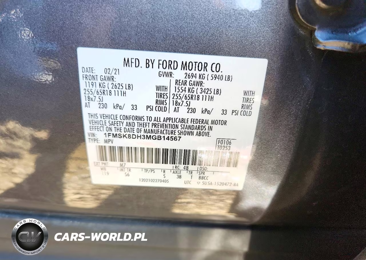2021 Ford Explorer Xlt VIN:1FMSK8DH3MGB14567 - 13