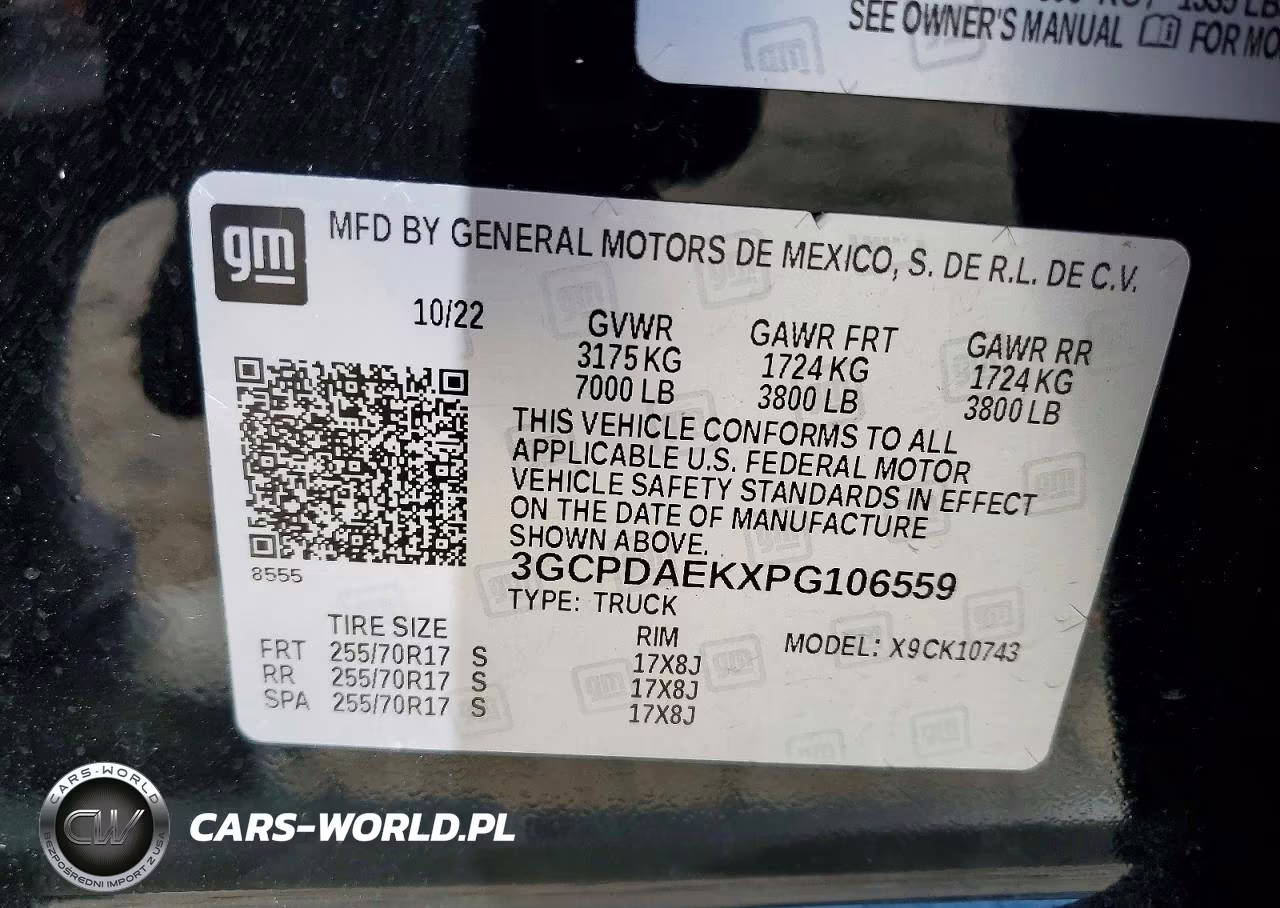 2023 Chevrolet Silverado K1500 VIN:3GCPDAEKXPG106559 - 12
