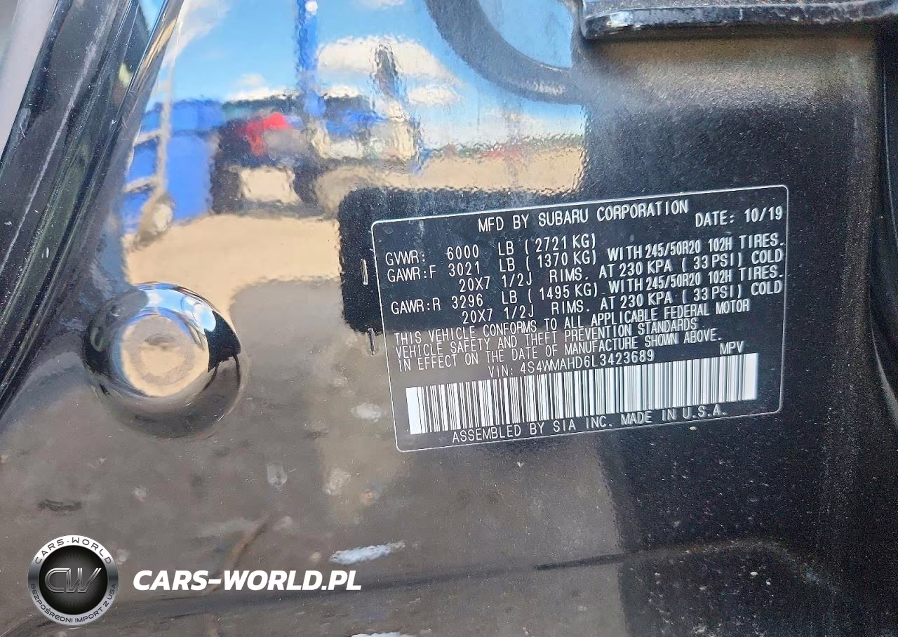 2020 Subaru Ascent Premium VIN:4S4WMAHD6L3423689 - 13