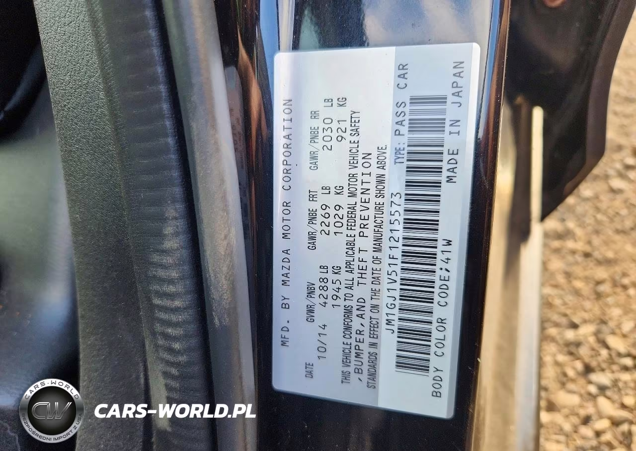 2015 Mazda 6 Touring VIN:JM1GJ1V51F1215573 - 12